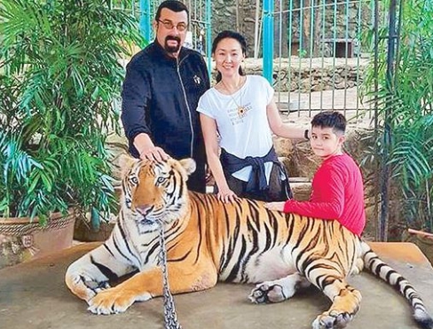 Kunzang Seagal with his parents for a Jungle Safari. Kunzang Seagal Bio, Wiki, Age, Height, Body Measurement, Girlfriend, Partner, Relationship, Net Worth & Assets